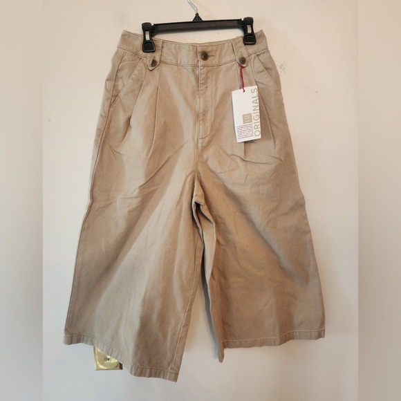 Gap Khaki wide leg capri pants size 0 regular - Picture 1 of 5